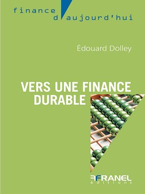 cover image of Vers une finance durable